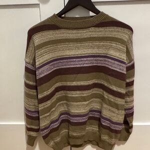 Striped women’s Sweater - Brown, Tan, Purple